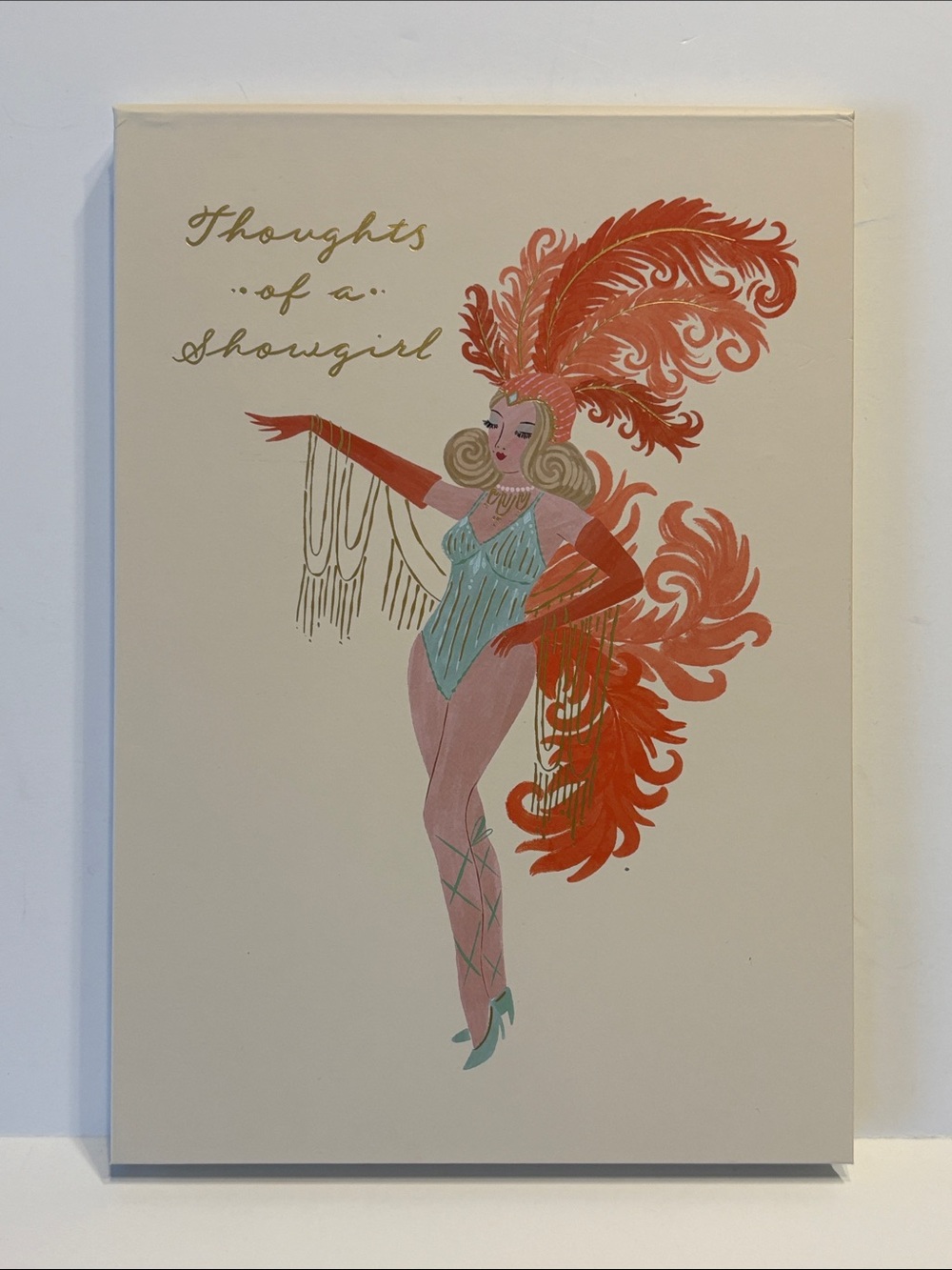 NWOT - Lady Jayne "Thoughts of a Showgirl" Notepad in Cream Off White